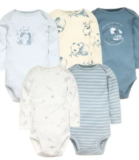 Baby Boy Bodysuits 5 Pieces Newborn Clothes Set Toddler Baby Girl Clothing 100% Cotton Soft Infant New Cartoon Bebe Jumpsuits