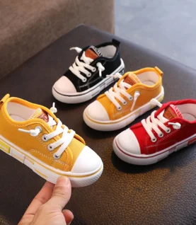 Kid Sneakers Summer Canvas Shoes For Children Fashion Anti-slip Baby Shoes Girls Boys Breathable Casual Shoes Slippers 21-32
