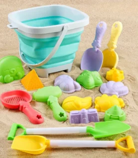 Children's Sand Digging Toy Set Beach Play Water And Sand Folding Bucket Shovel Mold Summer Gift Random Colors Styles