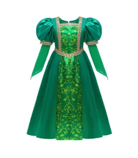 New Fantasy Fiona Cosplay Girls Green Dress Clothing Cartoon Monster Costume Disguise Kids Role play Halloween Outfits Children