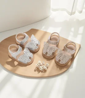 Cute 0-18 Month Old Baby Butterfly Walking Shoes In Summer Rubber Sole Sandals Breathable Baby Shoes Princess Shoes Walking