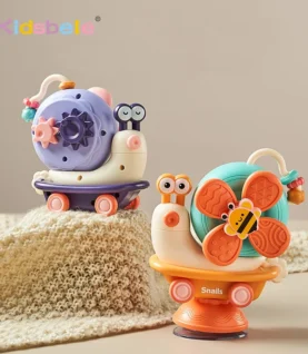 Baby Toys Montessoris Inspired Toddlers Bath Sensory Toys High Chair Suction Cup Fidget Spinner Fine Windmill Snail Newborn Gift