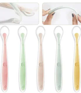 Soft Silicone Baby Spoon Toddler Complementary Food Feeding Training Spoon for Infants Soft Tip Spoon Children's Tableware