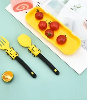 Mother Kids Things for Baby Complementary Feeding Utensils Children's Dishware Babies Cutlery Spoon Tableware Fork Stuff Solid