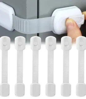 Baby Safety Lock Drawer Child Safety Cabinet Locks Adhesive Cabinet Drawer Door Latches Baby Safe Straps