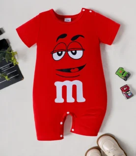 Boys Dnd Girls Summer Baby Letters Printed Short-Sleeved Comfortable Onesies