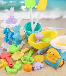 24PCS Beach Toys Sand Toys Set Kids Sandbox Toys Water Wheel Beach Tool Kit Bucket Watering Can Dump Truck Molds for Toddlers
