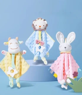 Baby Comforter Blanket Plush Stuffed Animal Security Blanket for Babies Soothe Appease Towel Soft Plush Newborn Sleeping Dolls