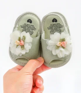 Infant Baby Girls Sandals Summer Baby Wedding Dress Flat Shoes Newborn Crib Shoes First Walkers Prewalkers Shoes ﻿ ﻿